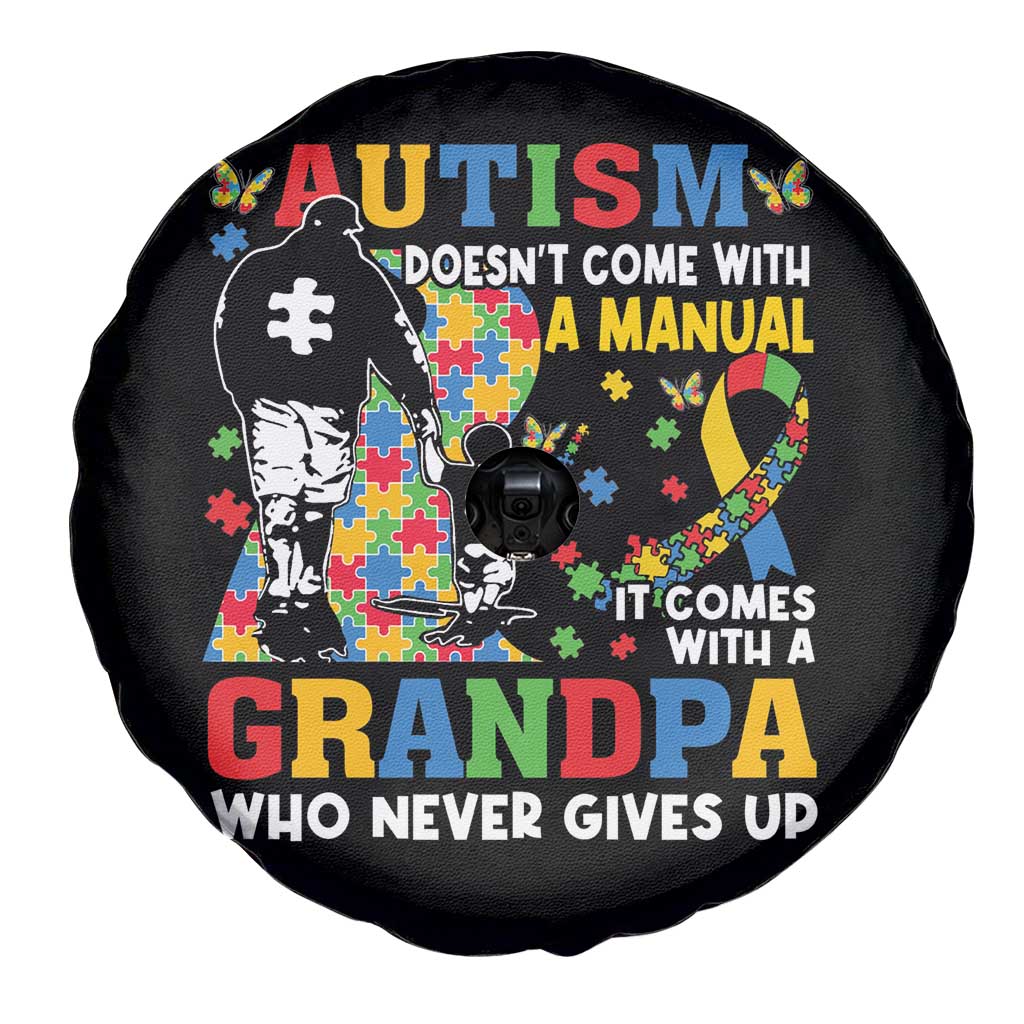 Autism Grandpa Spare Tire Cover Autism Doesn't Come With A Manual It Comes With A Grandpa