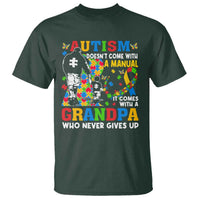 Autism Grandpa T Shirt Autism Doesn't Come With A Manual It Comes With A Grandpa