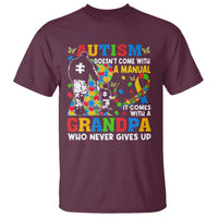 Autism Grandpa T Shirt Autism Doesn't Come With A Manual It Comes With A Grandpa