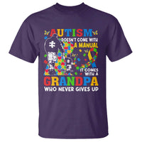 Autism Grandpa T Shirt Autism Doesn't Come With A Manual It Comes With A Grandpa