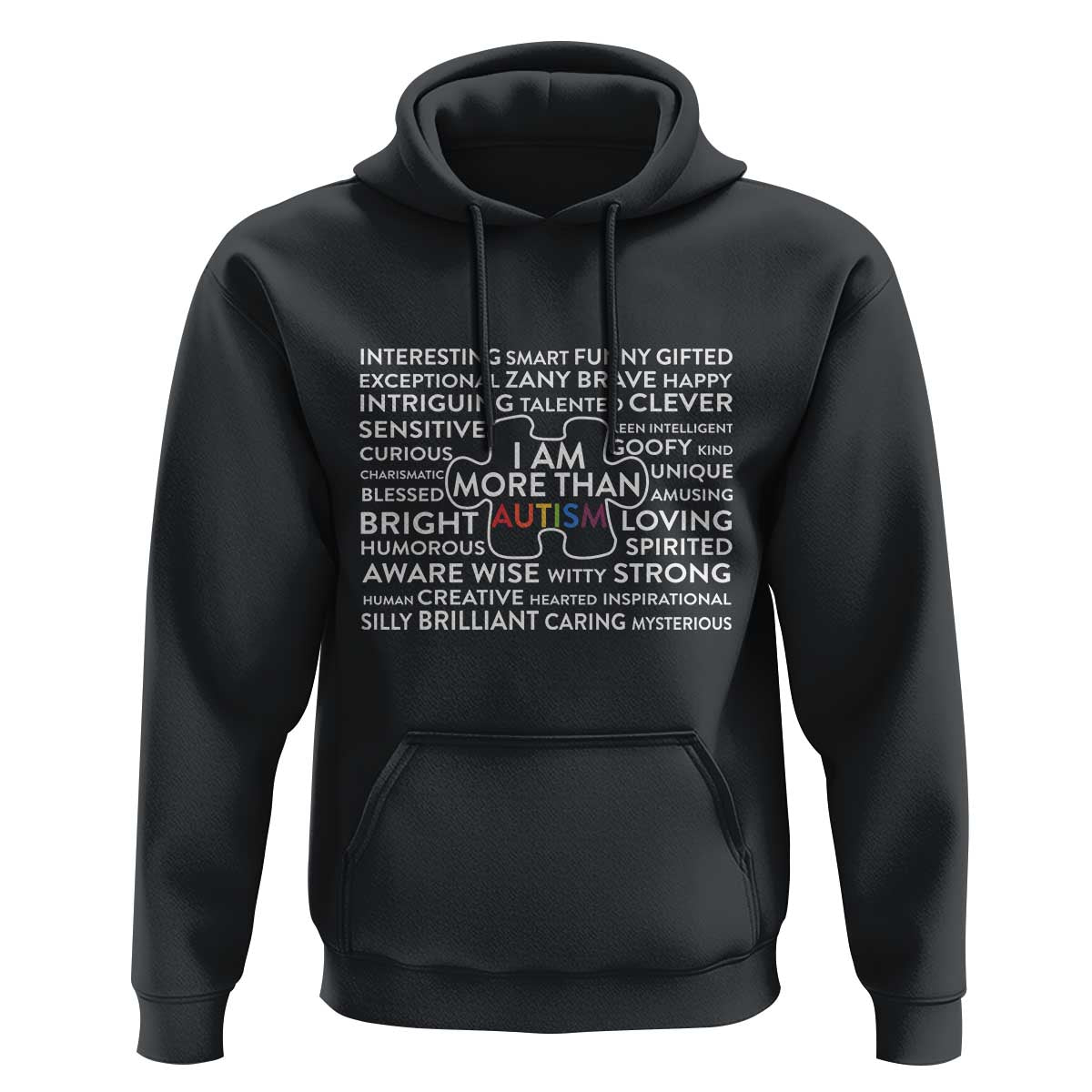 Autism Awareness Hoodie I Am More Than Autism Puzzle Piece