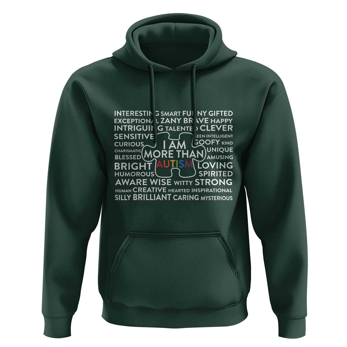 Autism Awareness Hoodie I Am More Than Autism Puzzle Piece