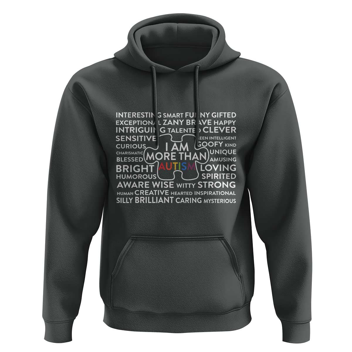 Autism Awareness Hoodie I Am More Than Autism Puzzle Piece