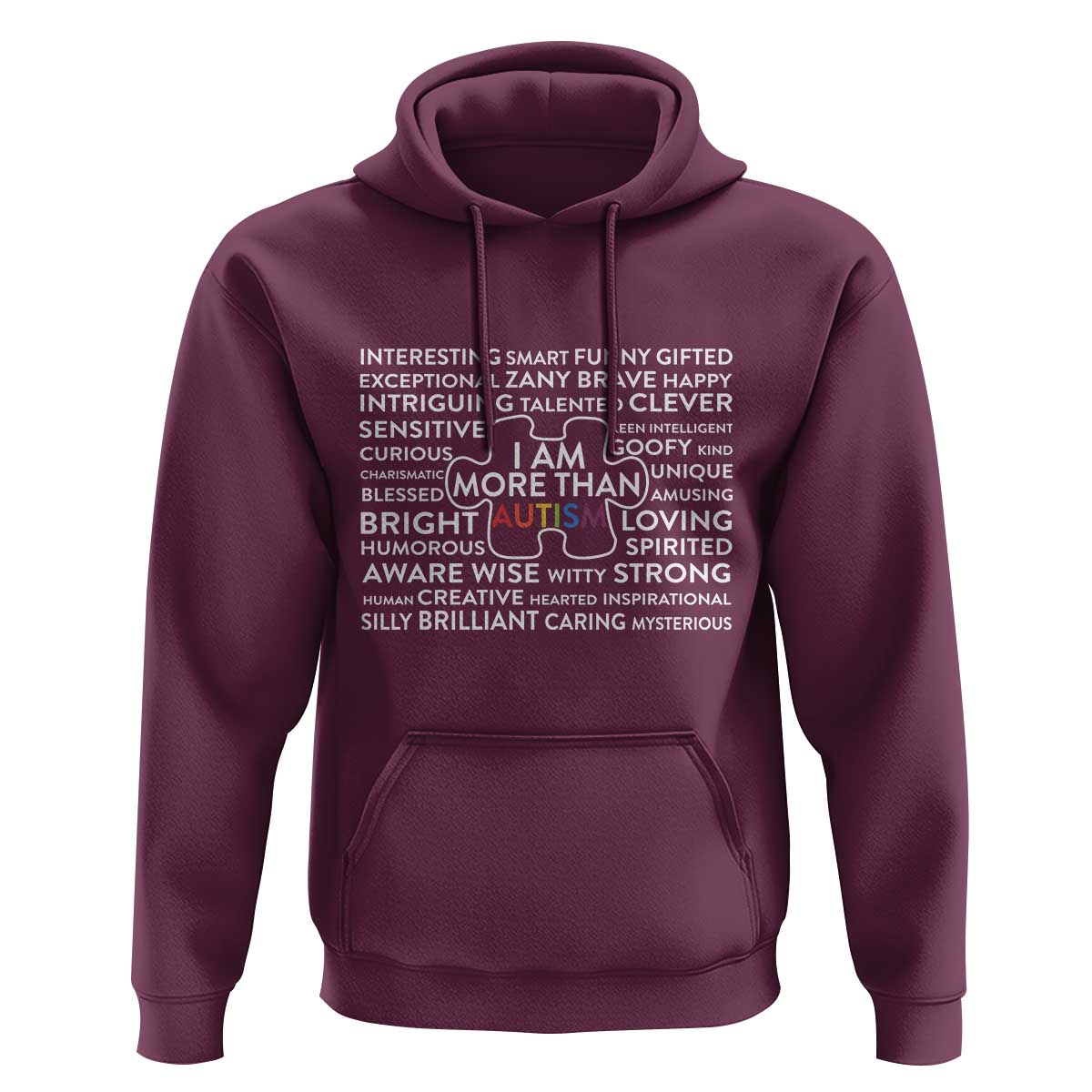 Autism Awareness Hoodie I Am More Than Autism Puzzle Piece
