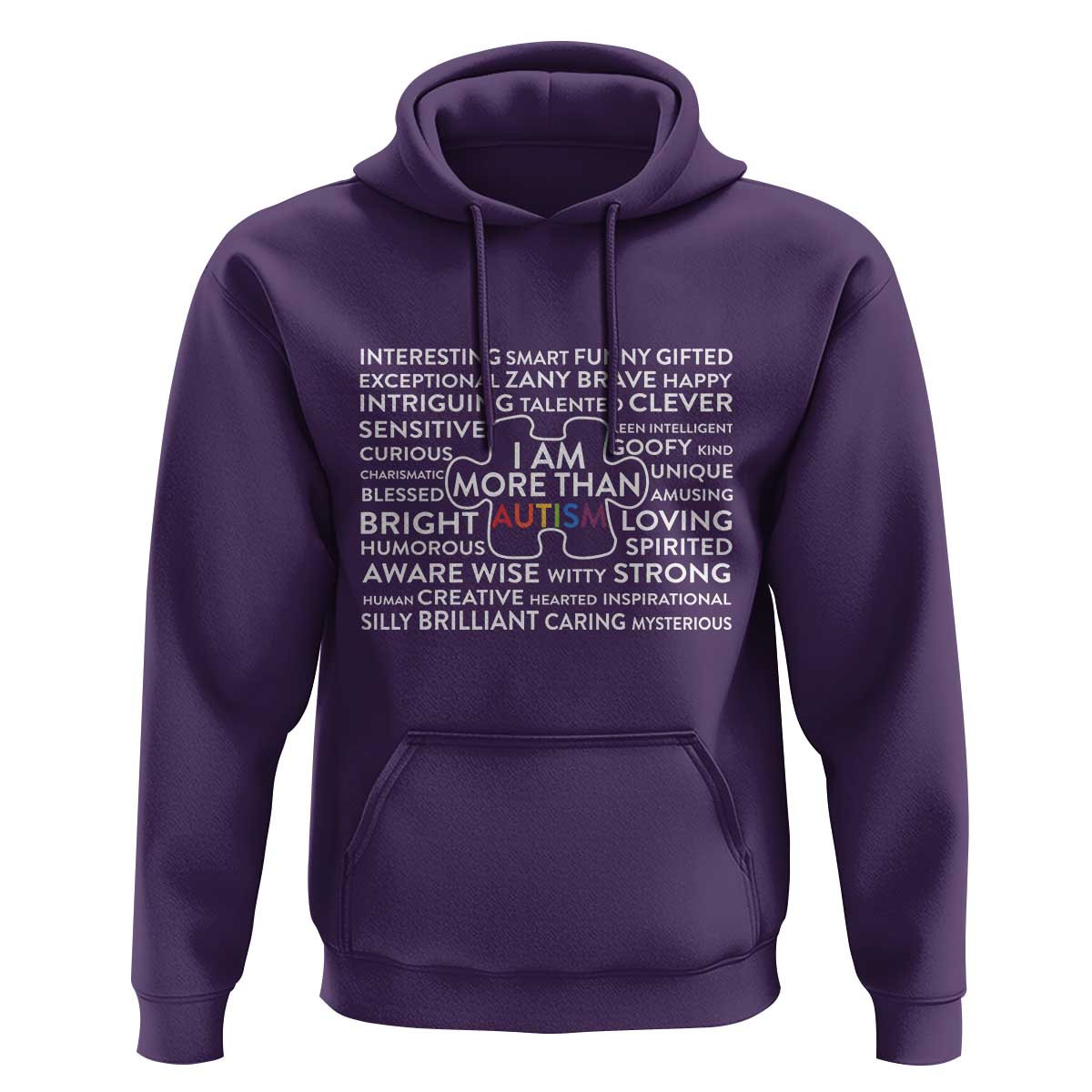 Autism Awareness Hoodie I Am More Than Autism Puzzle Piece