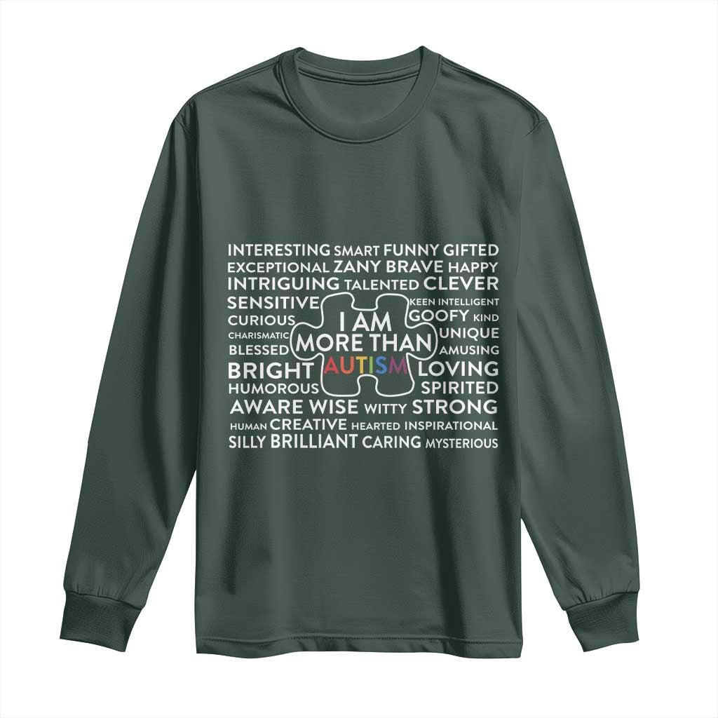 Autism Awareness Long Sleeve Shirt I Am More Than Autism Puzzle Piece