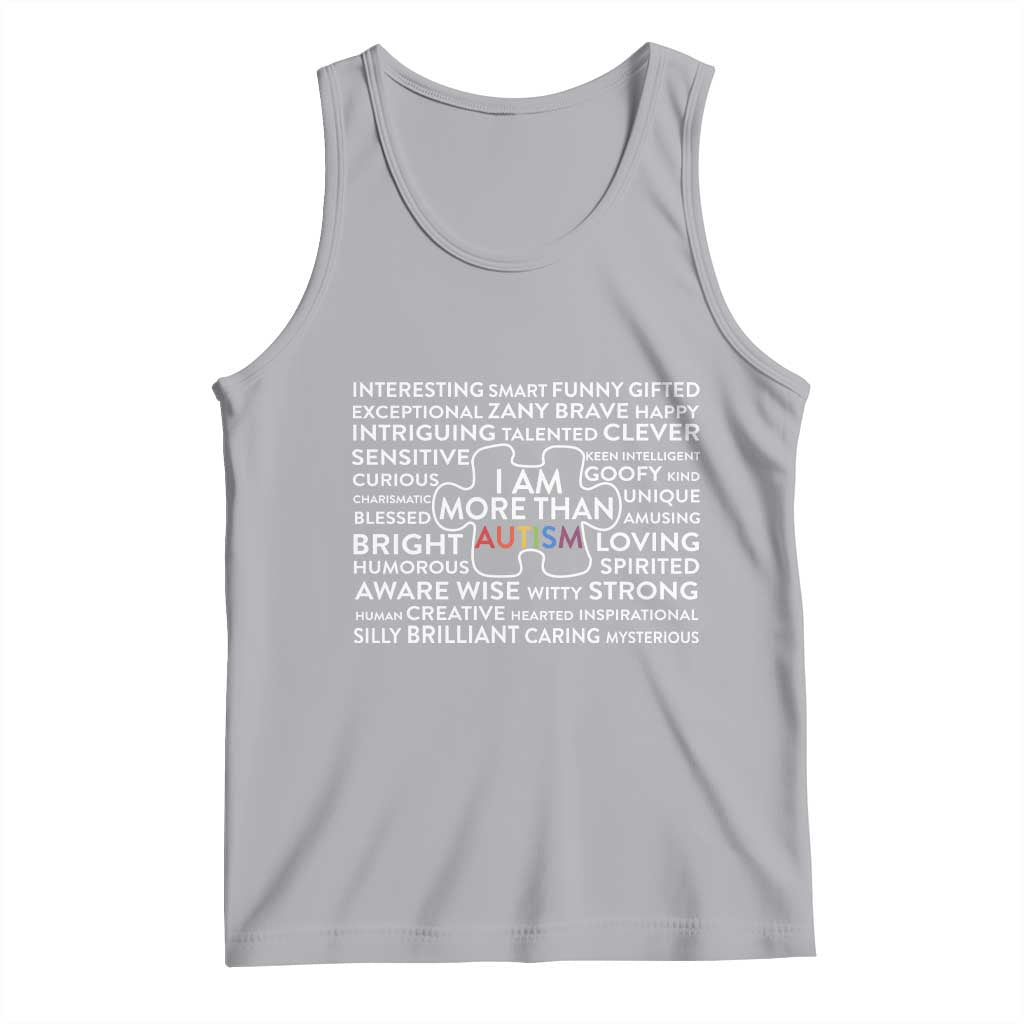 Autism Awareness Tank Top I Am More Than Autism Puzzle Piece
