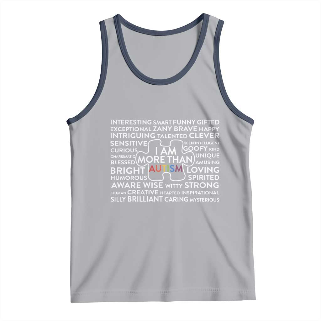 Autism Awareness Tank Top I Am More Than Autism Puzzle Piece