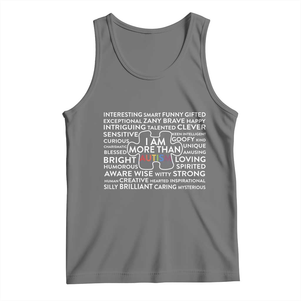 Autism Awareness Tank Top I Am More Than Autism Puzzle Piece