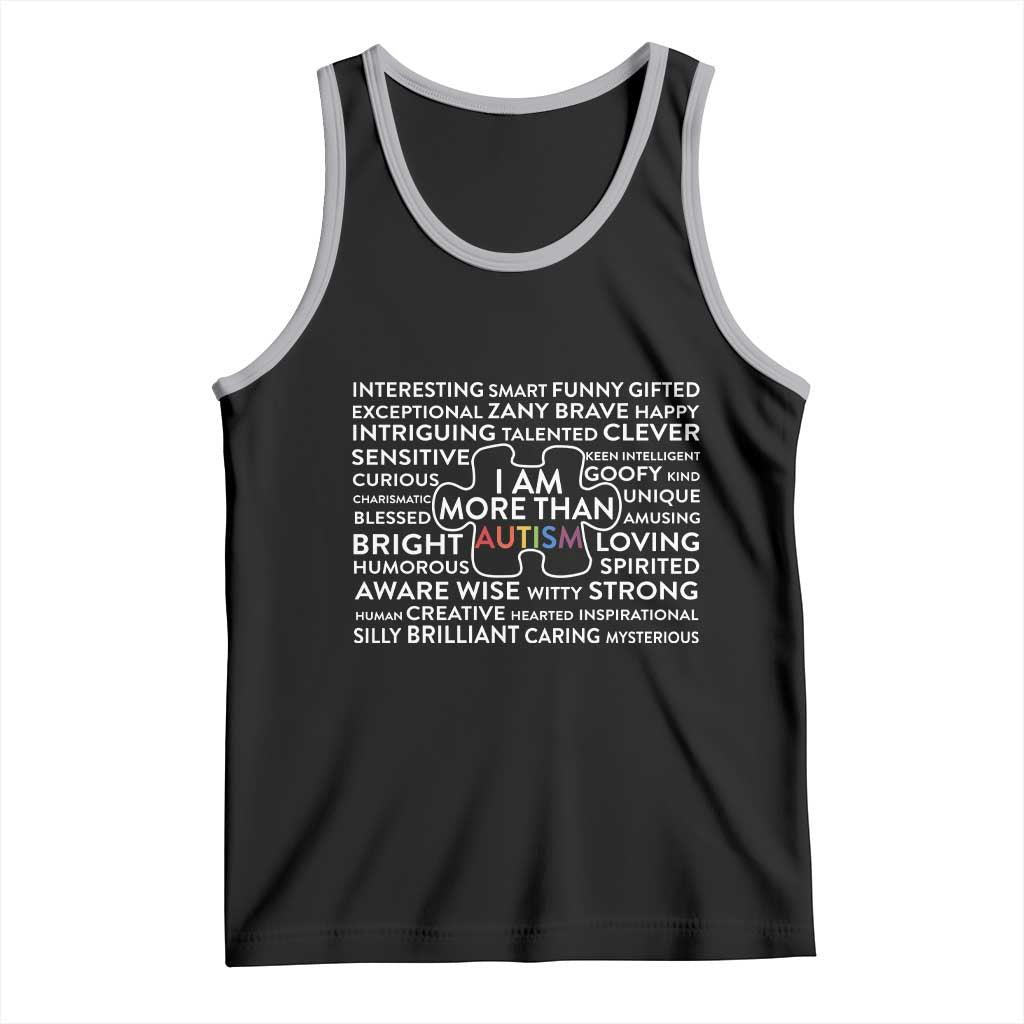 Autism Awareness Tank Top I Am More Than Autism Puzzle Piece