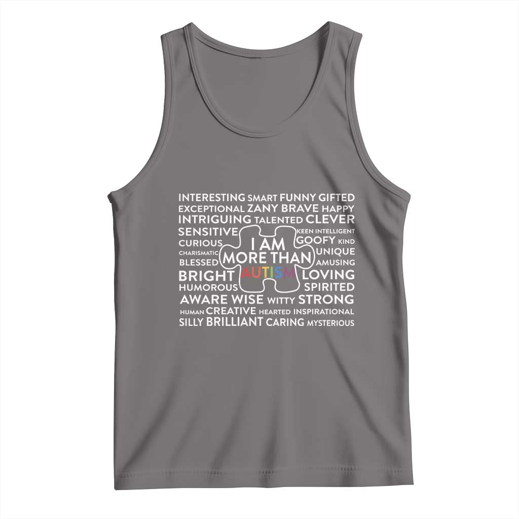 Autism Awareness Tank Top I Am More Than Autism Puzzle Piece