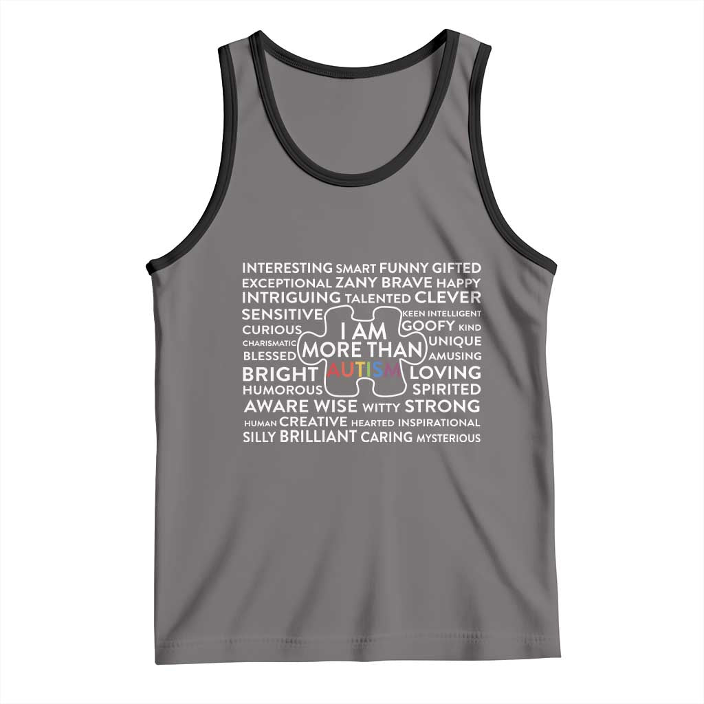 Autism Awareness Tank Top I Am More Than Autism Puzzle Piece