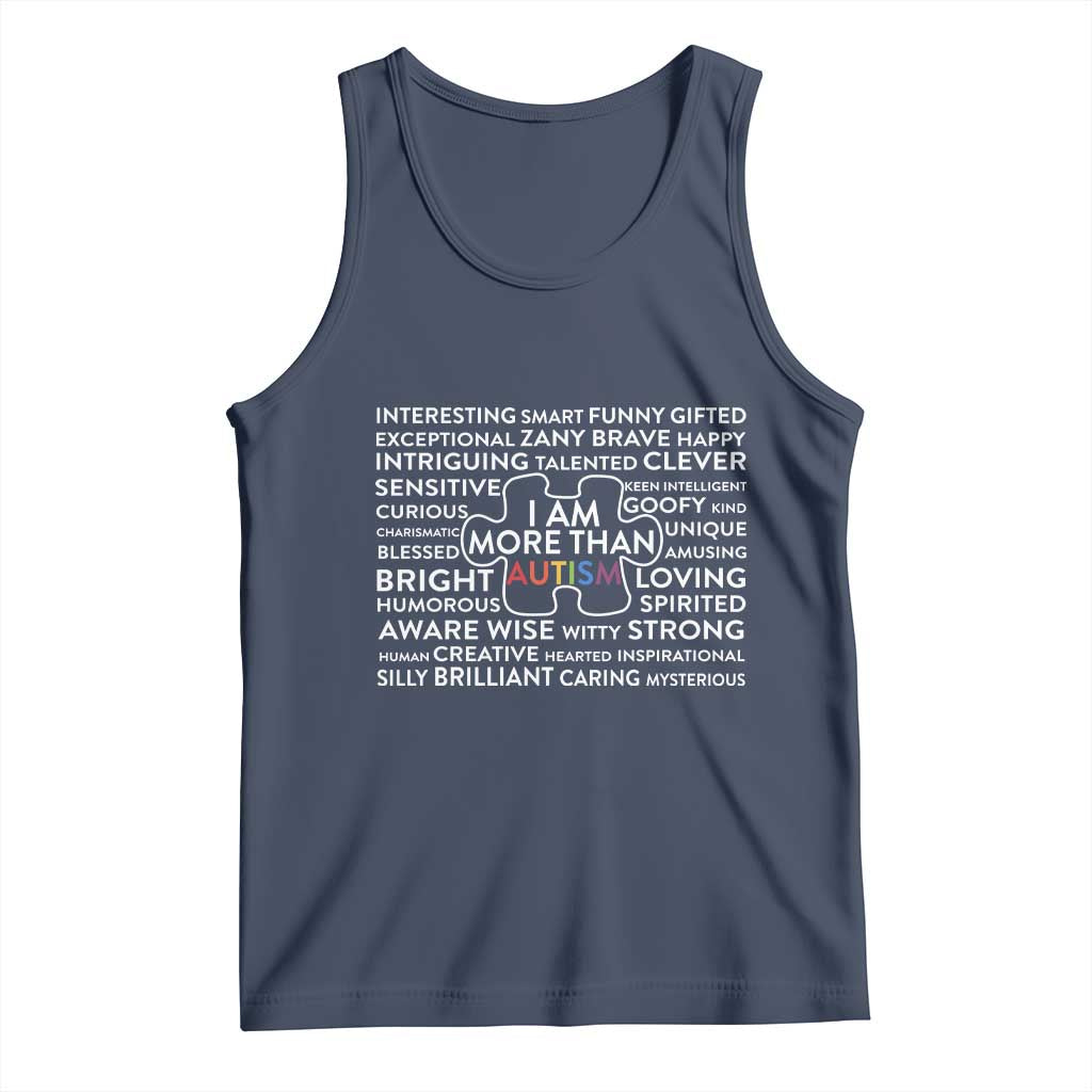 Autism Awareness Tank Top I Am More Than Autism Puzzle Piece