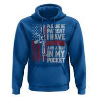 Funny Please Be Patient I Have Autism And A Gun In My Pocket Hoodie Autism Awareness Vintage American Flag