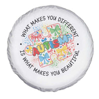 Funny Autism Awareness What Makes You Different Is What Makes You Beautiful Spare Tire Cover Coquette Puzzle