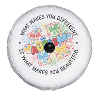 Funny Autism Awareness What Makes You Different Is What Makes You Beautiful Spare Tire Cover Coquette Puzzle