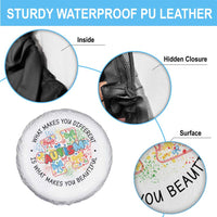 Funny Autism Awareness What Makes You Different Is What Makes You Beautiful Spare Tire Cover Coquette Puzzle