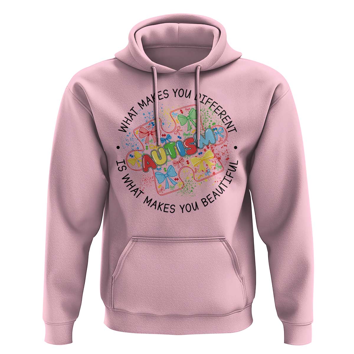 Funny Autism Awareness What Makes You Different Is What Makes You Beautiful Hoodie Coquette Puzzle