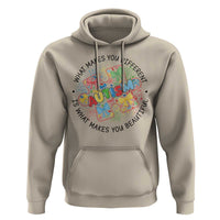 Funny Autism Awareness What Makes You Different Is What Makes You Beautiful Hoodie Coquette Puzzle