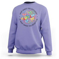 Funny Autism Awareness What Makes You Different Is What Makes You Beautiful Sweatshirt Coquette Puzzle