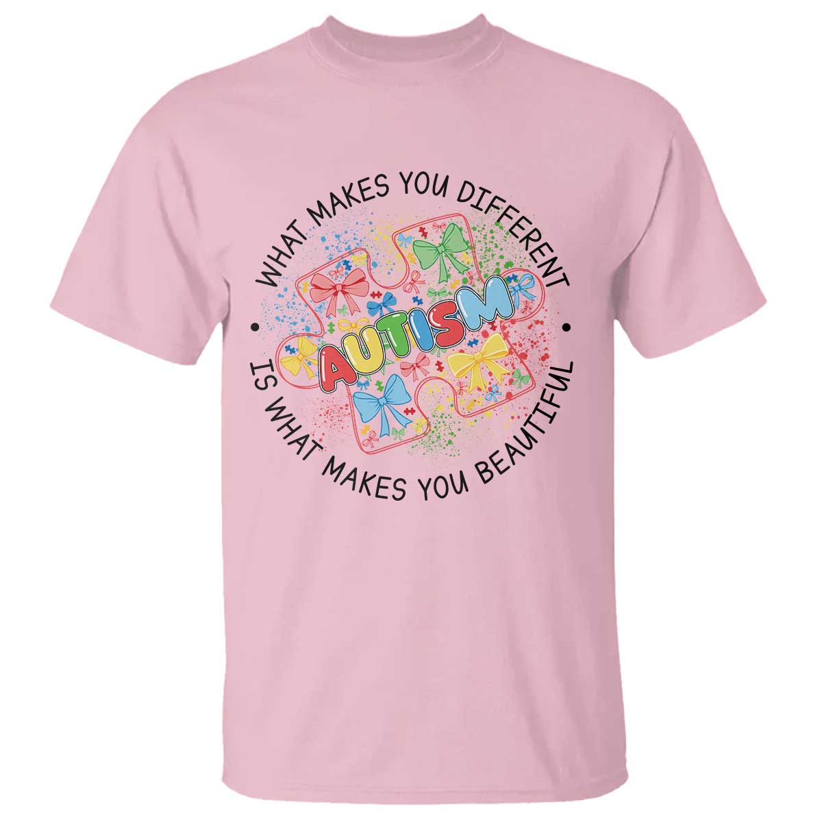 Funny Autism Awareness What Makes You Different Is What Makes You Beautiful T Shirt Coquette Puzzle