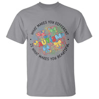 Funny Autism Awareness What Makes You Different Is What Makes You Beautiful T Shirt Coquette Puzzle