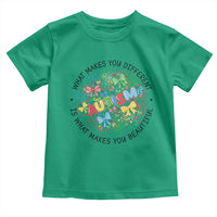 Funny Autism Awareness What Makes You Different Is What Makes You Beautiful Toddler T Shirt Coquette Puzzle