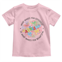 Funny Autism Awareness What Makes You Different Is What Makes You Beautiful Toddler T Shirt Coquette Puzzle