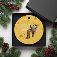 And She Loved A Little Boy Very Much Even More Than She Loved Herself Ceramic Ornament Autism Awareness Giraffes