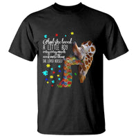 And She Loved A Little Boy Very Much Even More Than She Loved Herself T Shirt Autism Awareness Giraffes