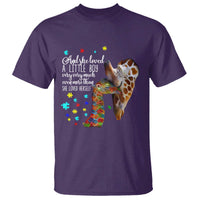 And She Loved A Little Boy Very Much Even More Than She Loved Herself T Shirt Autism Awareness Giraffes