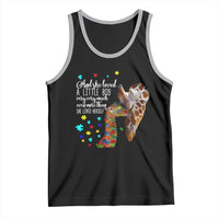 And She Loved A Little Boy Very Much Even More Than She Loved Herself Tank Top Autism Awareness Giraffes