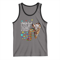 And She Loved A Little Boy Very Much Even More Than She Loved Herself Tank Top Autism Awareness Giraffes