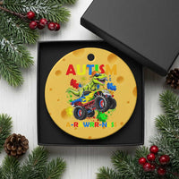 Funny Autism Awareness Dinosaur Ceramic Ornament Autism Arawrrness Monster Truck Puzzle Pieces
