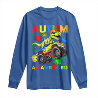 Funny Autism Awareness Dinosaur Long Sleeve Shirt Autism Arawrrness Monster Truck Puzzle Pieces
