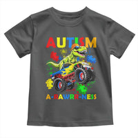 Funny Autism Awareness Dinosaur Toddler T Shirt Autism Arawrrness Monster Truck Puzzle Pieces