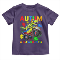 Funny Autism Awareness Dinosaur Toddler T Shirt Autism Arawrrness Monster Truck Puzzle Pieces