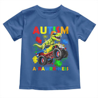 Funny Autism Awareness Dinosaur Toddler T Shirt Autism Arawrrness Monster Truck Puzzle Pieces