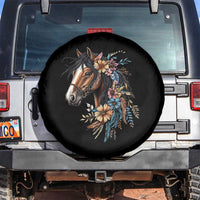 Floral Wild Horse Country Horse Riding Spare Tire Cover