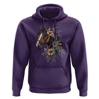 Floral Wild Horse Country Horse Riding Hoodie