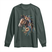 Floral Wild Horse Country Horse Riding Long Sleeve Shirt