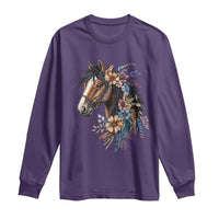 Floral Wild Horse Country Horse Riding Long Sleeve Shirt