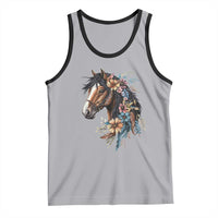 Floral Wild Horse Country Horse Riding Tank Top