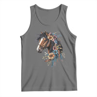 Floral Wild Horse Country Horse Riding Tank Top