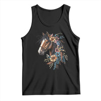 Floral Wild Horse Country Horse Riding Tank Top
