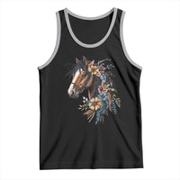 Floral Wild Horse Country Horse Riding Tank Top