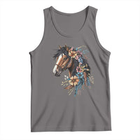 Floral Wild Horse Country Horse Riding Tank Top