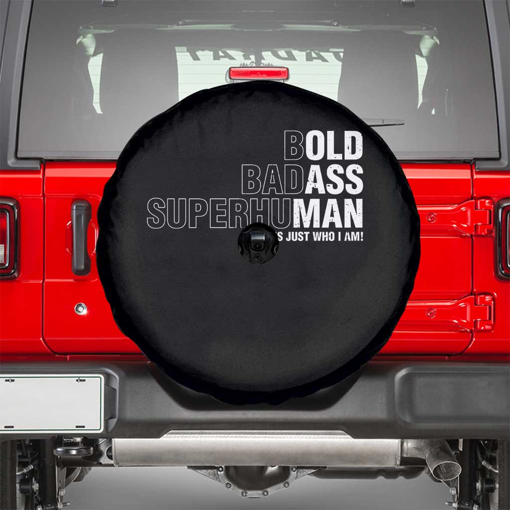 Funny Bold Badass Superhuman Spare Tire Cover Sarcastic Old Man Father's Day