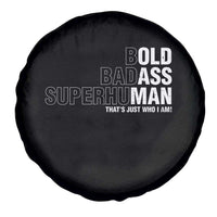 Funny Bold Badass Superhuman Spare Tire Cover Sarcastic Old Man Father's Day