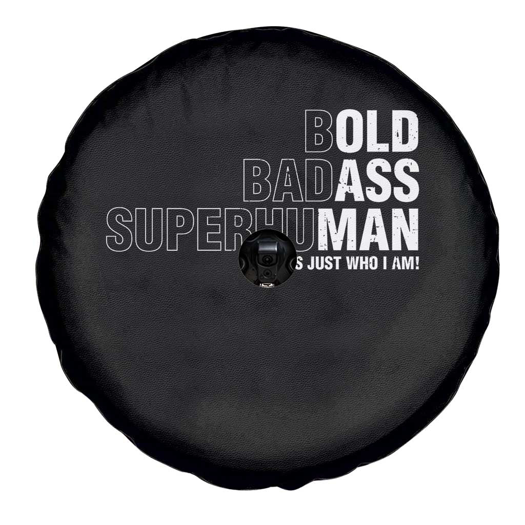 Funny Bold Badass Superhuman Spare Tire Cover Sarcastic Old Man Father's Day